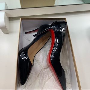 Christian Louboutin Pigalle Follies 85mm Patent Red Sole Pump-never worn outside